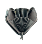 Leather Card Holder With Zipper & Button - Image 2