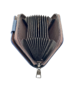 Leather Card Holder With Zipper & Button - Image 2