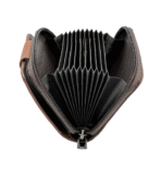 Leather Card holder With Zipper & Button - Image 2