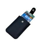 Card Holder With Button & Leather - Image 9